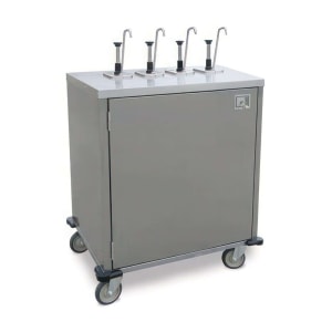 121-70221 Pump Style Condiment Dispenser Cart w/ (4) Pumps, (4) Compartments, Stainless