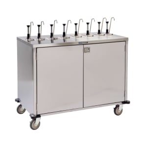 121-70201 Pump Style Condiment Dispenser Cart w/ (8) Pumps, (8) Compartments, Stainless