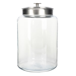 075-95507 2 1/2 gal Montana Jar w/ Brushed Aluminum Metal Cover, 12 x 6 3/8 x 8 5/8"