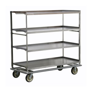 121-564 Queen Mary Cart - 4 Levels, 1000 lb. Capacity, Stainless, Raised Edges