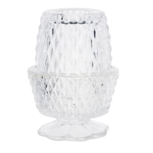 637-80376 Crawford Candle Lamp - 3 5/8"D x 5 1/14"H, Glass, Clear