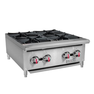 734-MHP24 24" Gas Hotplate w/ (4) Burners & Manual Controls, Convertible