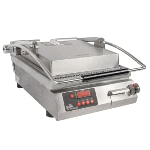 062-PGT14E120 Single Commercial Panini Press w/ Aluminum Grooved Plates, 120v