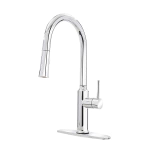 381-19400C Deck Mount Faucet - 10 1/2" Swivel Gooseneck Spout, Single Hole, Chrome