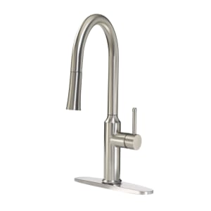 381-19400S Deck Mount Faucet - 10 1/2" Swivel Gooseneck Spout, Single Hole, Satin
