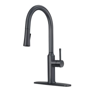 381-19400B Deck Mount Faucet - 10 1/2" Swivel Gooseneck Spout, Single Hole, Matte Black