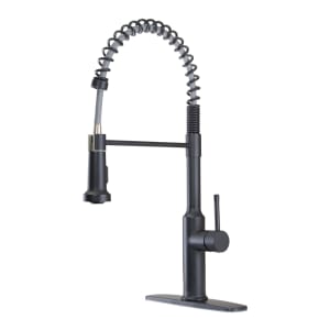 381-19401B Deck Mount Faucet - 10 1/2" Swivel Gooseneck Spout, Single Hole, Matte Black
