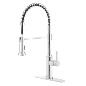 381-19401C Deck Mount Faucet - 10 1/2" Swivel Gooseneck Spout, Single Hole, Chrome