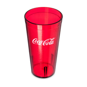 028-52203550 20 oz Ruby Textured Coca Cola® Plastic Tumbler