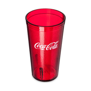 028-52163550D 16 oz Ruby Textured Coca Cola® Plastic Tumbler