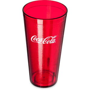 028-52243550H 24 oz Ruby Textured Coca Cola® Plastic Tumbler