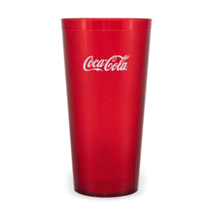 028-523263550I 32 oz Ruby Textured Coca Cola® Plastic Tumbler