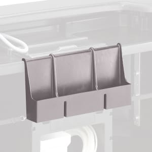 144-730SR191 Partitioned Speed Rail - 7 Bottle, 29x6 1/2x14 5/8" Granite Gray