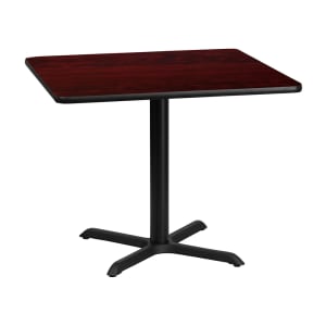 999-M151 Square Dining Height Table w/ Mahogany Laminate Top - Cast Iron Base