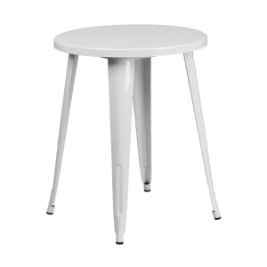 999-M233 24" Round Dining Height Table - Metal, White
