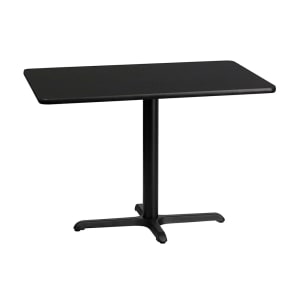 999-M137 Rectangular Dining Height Table - 42"W x 30"D, Cast Iron Base w/ Black Laminate Top