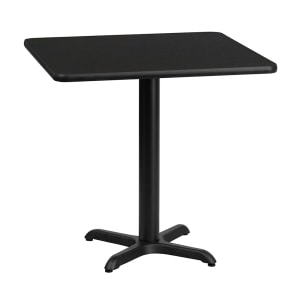 999-M177 30" Square Dining Height Table w/ Black Laminate Top - Cast Iron Base