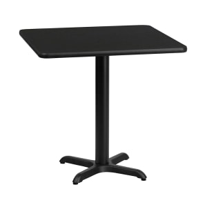 999-M202 24" Square Dining Height Table w/ Black Laminate Top - Cast Iron Base
