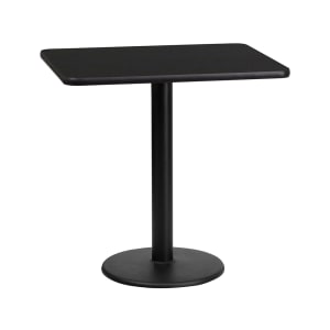 999-M167 Rectangular Dining Height Table w/ Black Laminate Top - 30"W x 24"D, Cast Iron Base