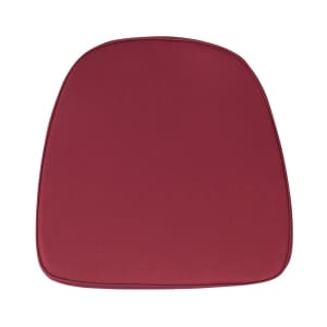 999-M069 16" Chair Cushion w/ Hook & Loop Fasteners - 1 3/4" Thick, Polyester, Burgundy