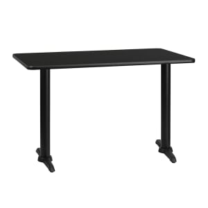 999-M247 Rectangular Dining Height Table w/ Black Laminate Top - 48"W x 30"D, Cast Iron Base