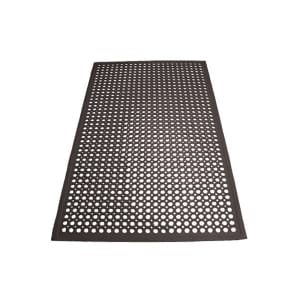 080-RBM35KR Anti Fatigue Floor Mat w/ Beveled Edges, Rolled, Rubber, 3 x 5 x 1/2", Black