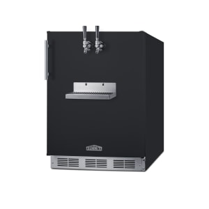 162-SBC58BFRTPADA 24" Front Tap Kegerator Beer Dispenser w/ (2) Keg Capacity - Black, 115v