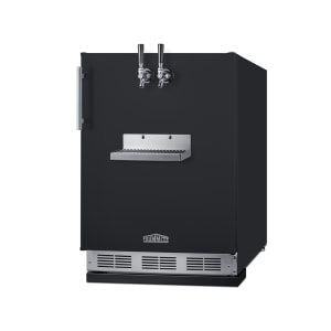 162-SBC58BFRTPCF 24" Front Tap Cold Brew Dispenser w/ (2) Keg Capacity - Black, 115v