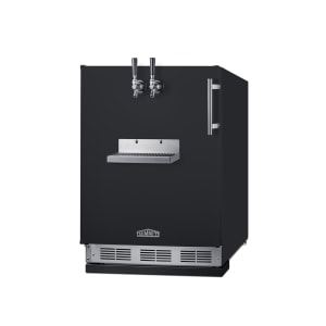 162-SBC58BFRTPCFLHD 24" Front Tap Cold Brew Dispenser w/ (2) Keg Capacity - Black, 115v