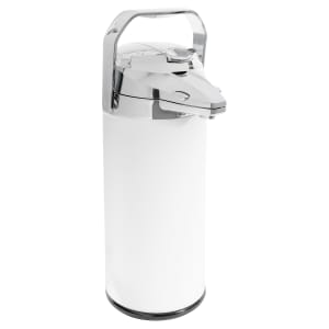 482-ENALS22SCHWH 2 1/5 Liter Lever Action Airpot - Stainless Steel Liner, White