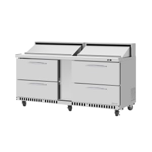 083-PST72D4FBN 72 5/8" PRO Series Mega Top Sandwich/Salad Prep Table w/ Refrigerated Base, 115v