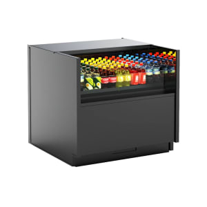 529-C43RUCE3 47 5/8" Oasis® Vertical Open Air Cooler w/ (1) Level, Black, 110-120v