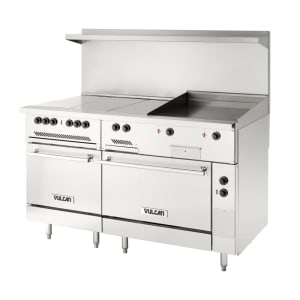 207-EV60SS6FP24G2403 60" EV Series Electric Range w/ (6) French Hot Plates & (1) Griddle, 240v/1ph/3ph