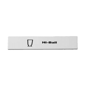 144-CECHB6000 "Hi Ball" Snap On Extender ID Clip for All Camracks - 5"L x 1 9/16", White