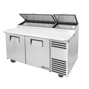 598-TSETPPAT67HC 67" TPPAT Series Pizza Prep Table w/ Refrigerated Base, 115v