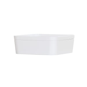 151-24130815 Bento Box - 8 1/4" x 8 1/4" x 3", Melamine, White