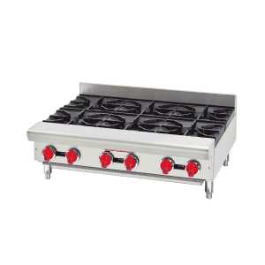 386-ARSHP244NG 24" Gas Hotplate w/ (4) Burners & Manual Controls, Natural Gas