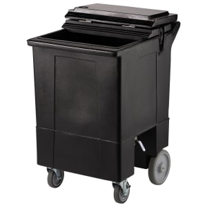 028-IC2250T03 125 lb Cateraide™ Insulated Mobile Ice Caddy - Plastic, Black