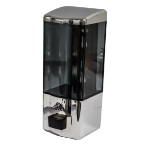 009-7PS12 Wall Mount Manual Soap Dispenser - Plastic, Black/Chrome