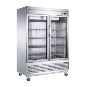 060-D55FGS2 55 1/8" Two Section Reach In Freezer, (2) Left/Right Hinge Glass Doors, 115v