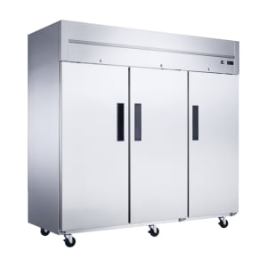 060-D83AF 82 5/8" Three Section Reach In Freezer, (3) Left/Right Hinge Solid Doors, 115v