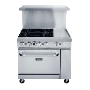 060-DCR364B12GM 36" 4 Burner Gas Range w/ Griddle - Standard Oven, Convertible