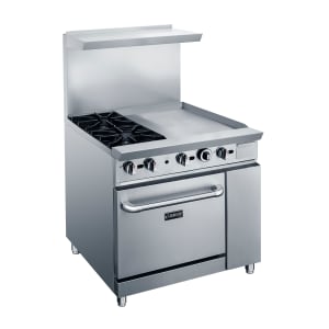 060-DCR362B24GM 36" 2 Burner Gas Range w/ Griddle - Standard Oven, Convertible