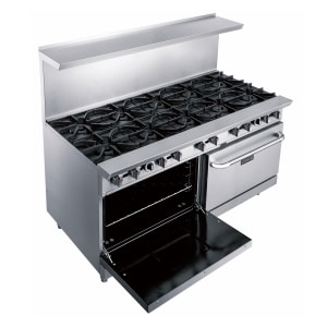 060-DCR6010B 60" 10 Burner Gas Range - (2) Standard Ovens, Convertible