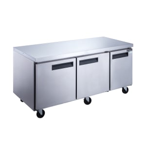 060-DUC72R 72 1/2" Undercounter Refrigerator w/ (3) Sections & (3) Doors, 115v