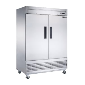 060-D55F 55 1/8" Two Section Reach In Freezer, (2) Left/Right Hinge Solid Doors, 115v