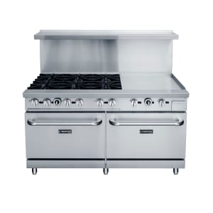 060-DCR606B24GM 60" 6 Burner Gas Range w/ Griddle - (2) Standard Ovens, Convertible