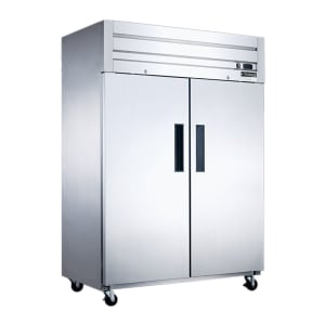 060-D55AF 55 1/8" Two Section Reach In Freezer, (2) Left/Right Hinge Solid Doors, 115v