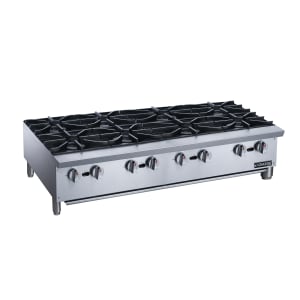 060-DCHPA48 48" Gas Hotplate w/ (8) Burners & Manual Controls, Convertible
