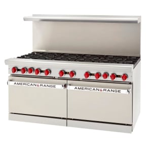 386-AR10NG 60" 10 Burner Gas Range w/ (2) Standard Ovens, Natural Gas